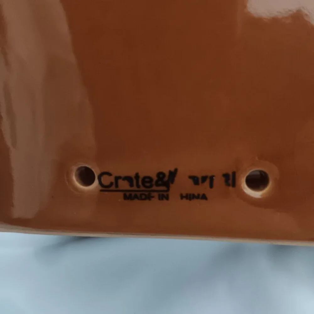 Crate and Barrel Ceramic Pumpkin Baking Mold 255-554
